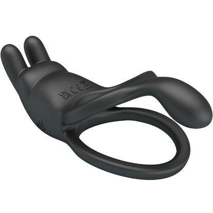 PRETTY LOVE - SETH DOUBLE ANNEAU VIBRANT LAPIN 7 VIBRATIONS NOIR