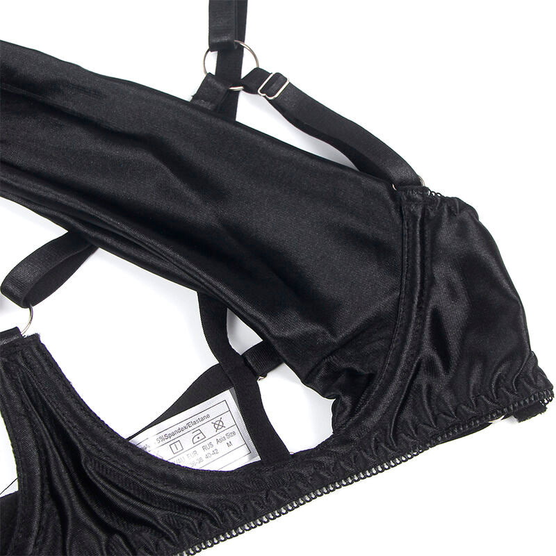 SUBBLIME - 955199 ENSEMBLE SOUTIEN-GORGE AVEC NŒUD NOIR RÉGLABLE S/M