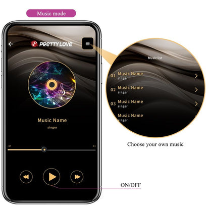 PRETTY LOVE - VIBRATEUR CONTRÔLÉ PAR APPLICATION LEVIATHAN VIOLET