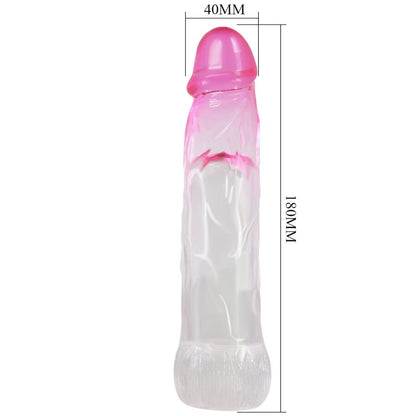 PRETTY LOVE - GAINE D'AGRANDISSEMENT RÉALISTE NERON 6 CM POUR PÉNIS ROSE