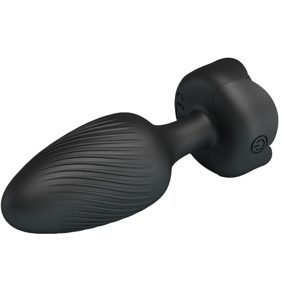 PRETTY LOVE - OSBORN PLUG ANAL AVEC LUMIÈRE LED NOIR 9,8 CM