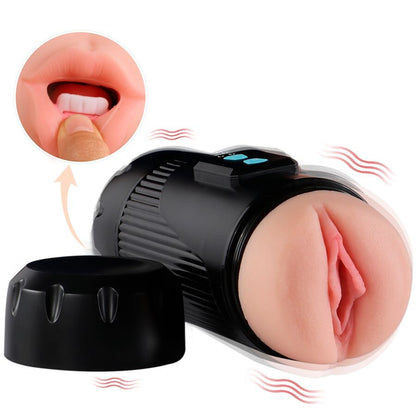 SHEQU - KAY DOUBLE MASTURBATEUR AVEC DOUBLE VIBRATION DE LA BOUCHE ET DU VAGIN