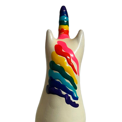 CONDOMERIE - PRÉSERVATIFS FANTAISIE PEINTS À LA MAIN LICORNE ARC-EN-CIEL