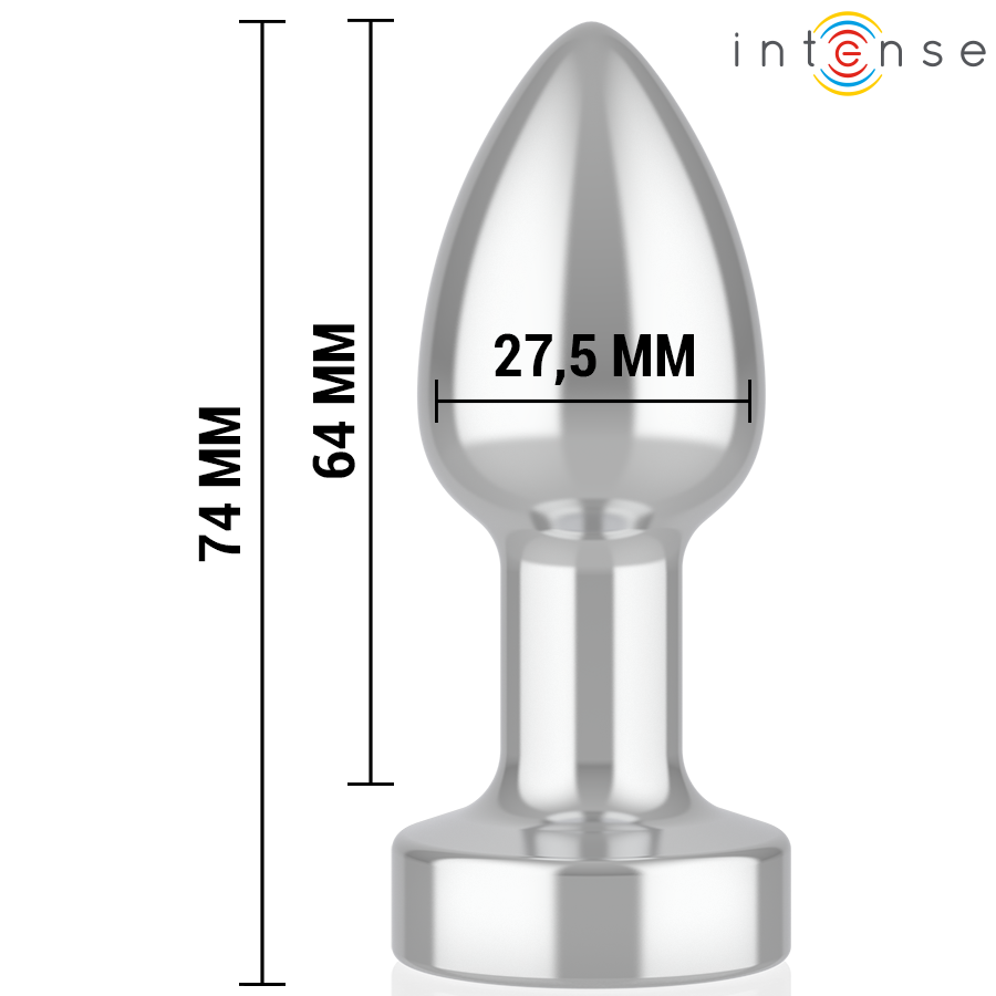 Plug anal vibrant métal - 10 vibrations - Small