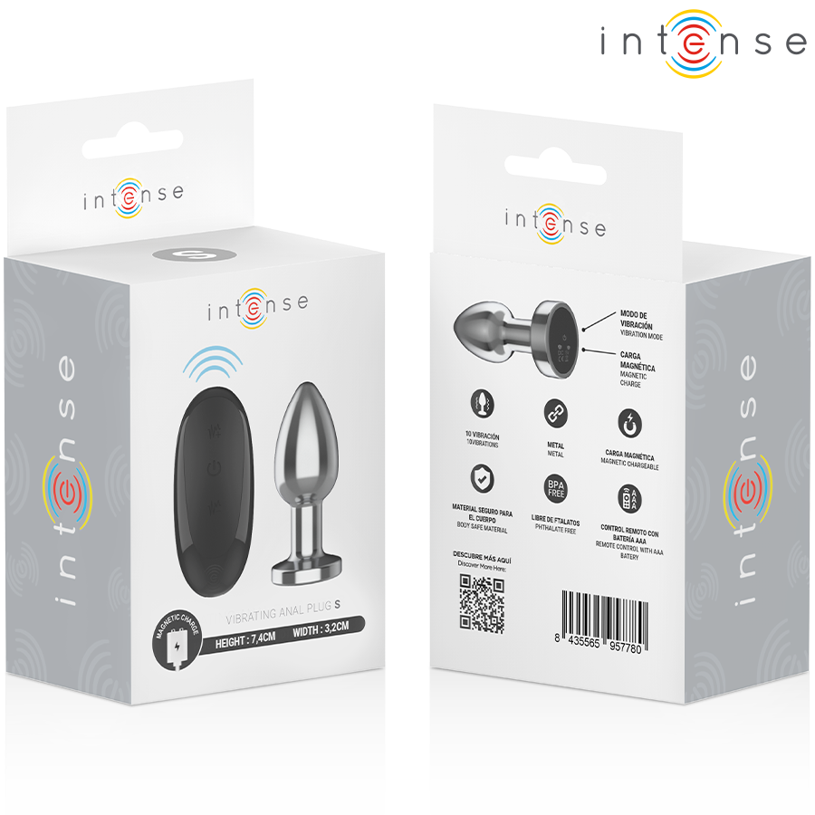 Plug anal vibrant métal - 10 vibrations - Small