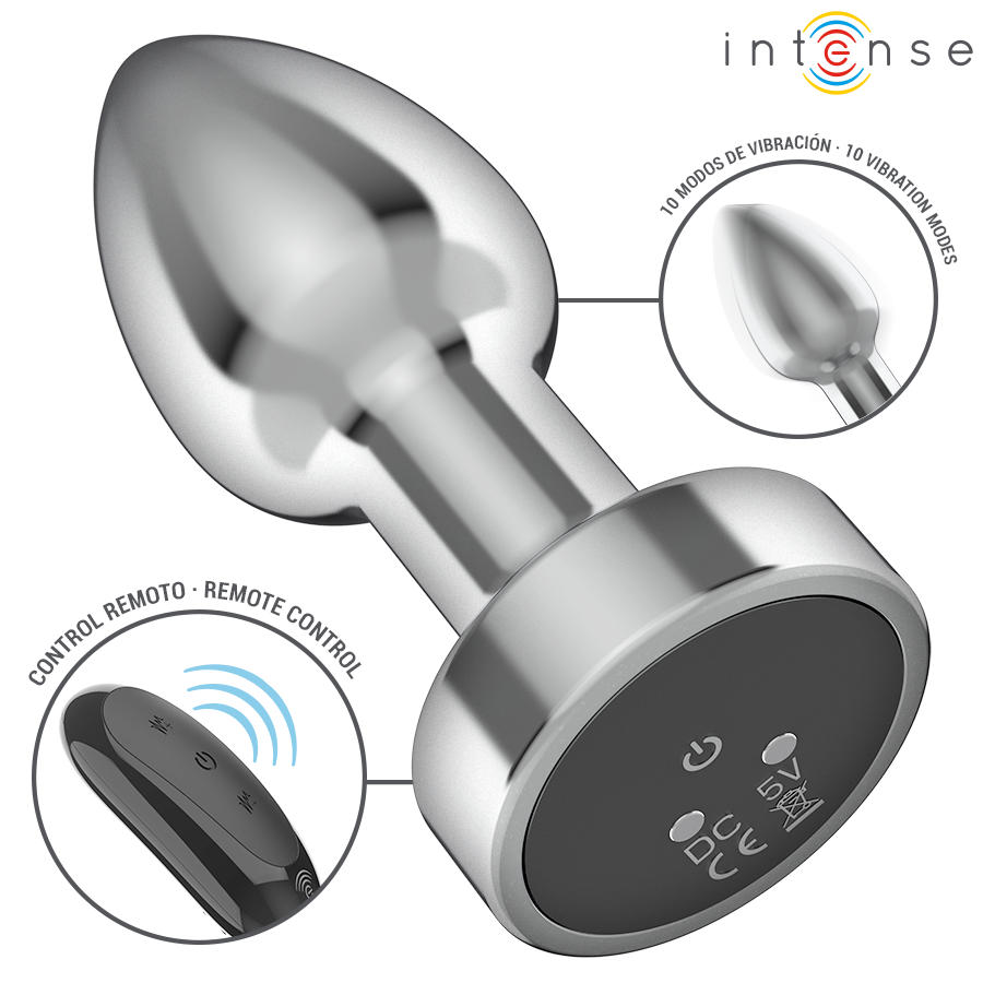 Plug anal vibrant métal - 10 vibrations - Small