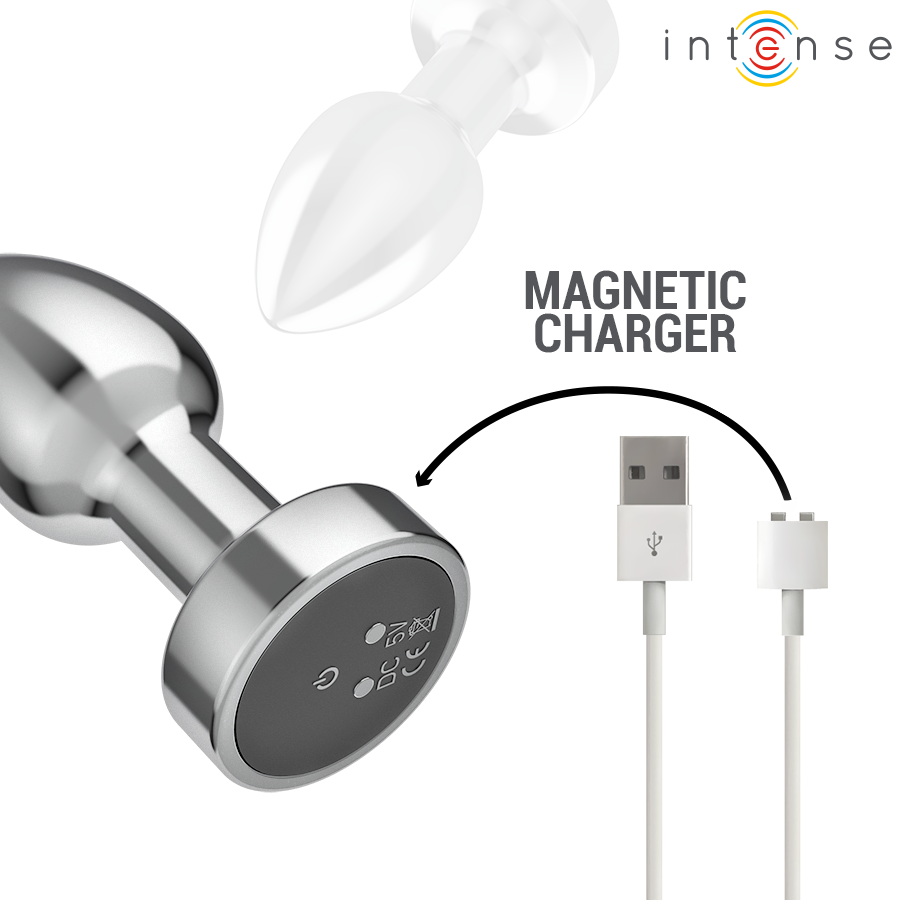 Plug anal vibrant métal - 10 vibrations - Small