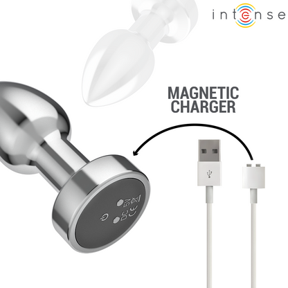Plug anal vibrant métal - 10 vibrations - Small