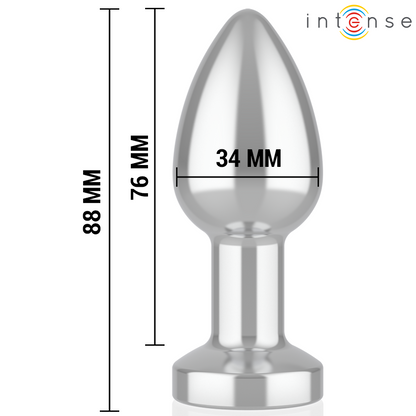 Plug anal vibrant métal - 10 vibrations - Medium