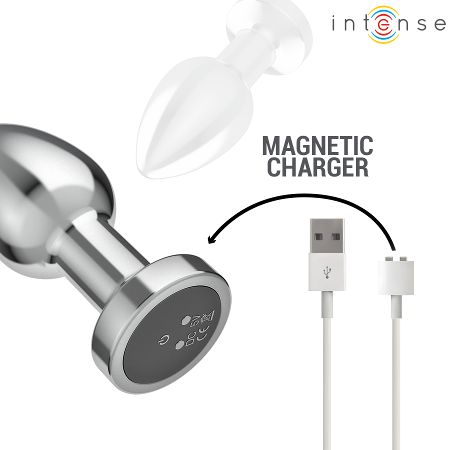 Plug anal vibrant métal - 10 vibrations - Medium