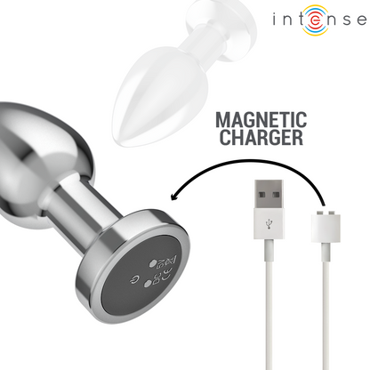 Plug anal vibrant métal - 10 vibrations - Medium