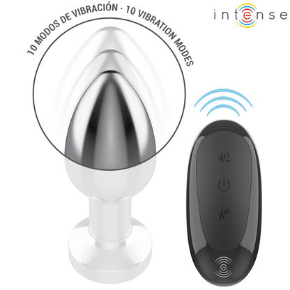 Plug anal vibrant métal - 10 vibrations - Medium
