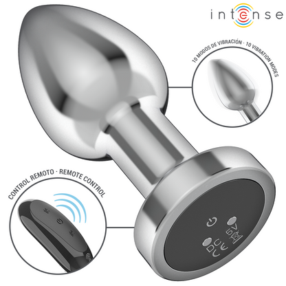 Plug anal vibrant métal - 10 vibrations - Medium