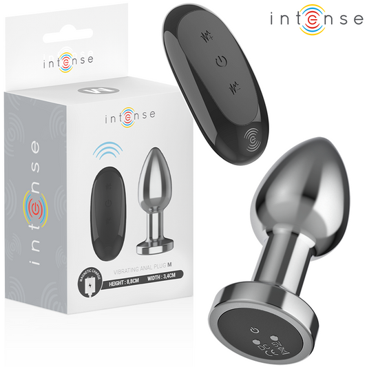 Plug anal vibrant métal - 10 vibrations - Medium