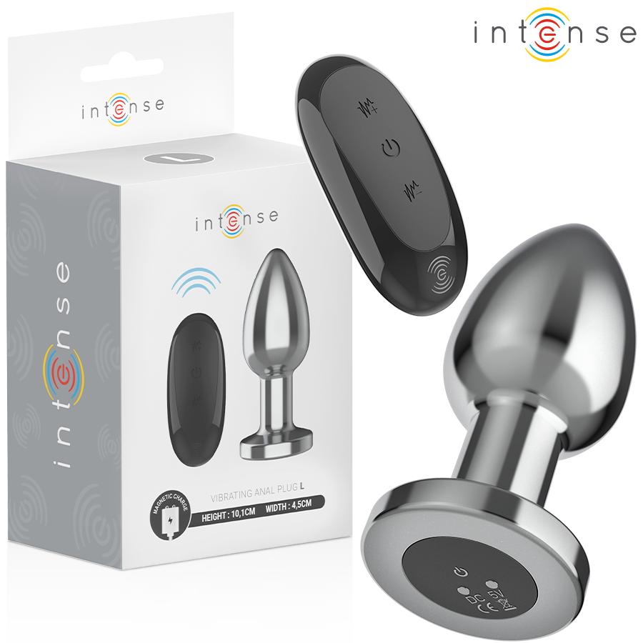 Plug anal vibrant métal - 10 vibrations - Large