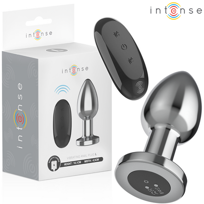 Plug anal vibrant métal - 10 vibrations - Large