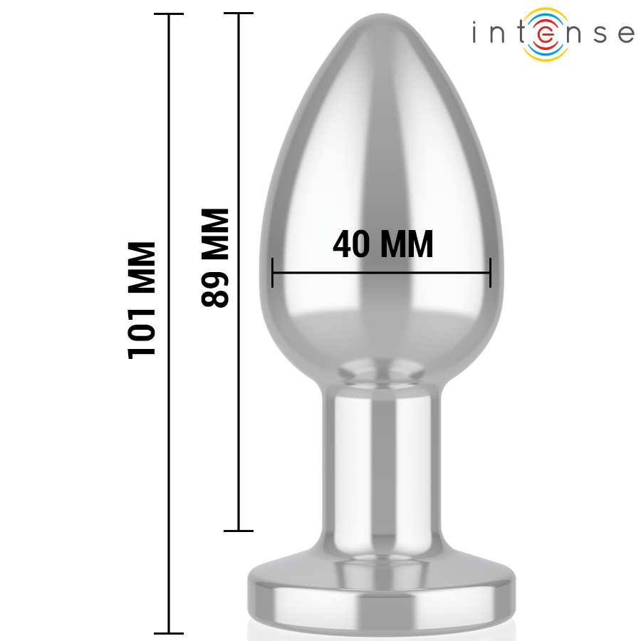 Plug anal vibrant métal - 10 vibrations - Large