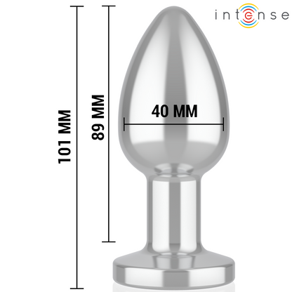 Plug anal vibrant métal - 10 vibrations - Large