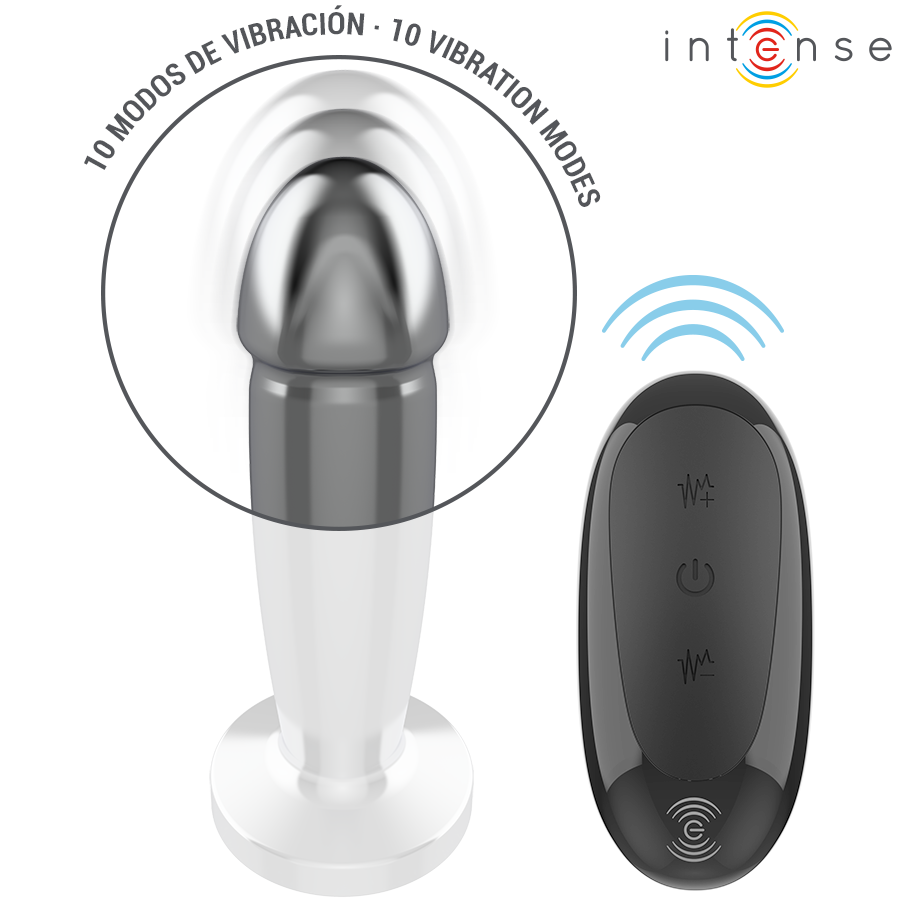 Plug anal métal 10 vibrations - Small