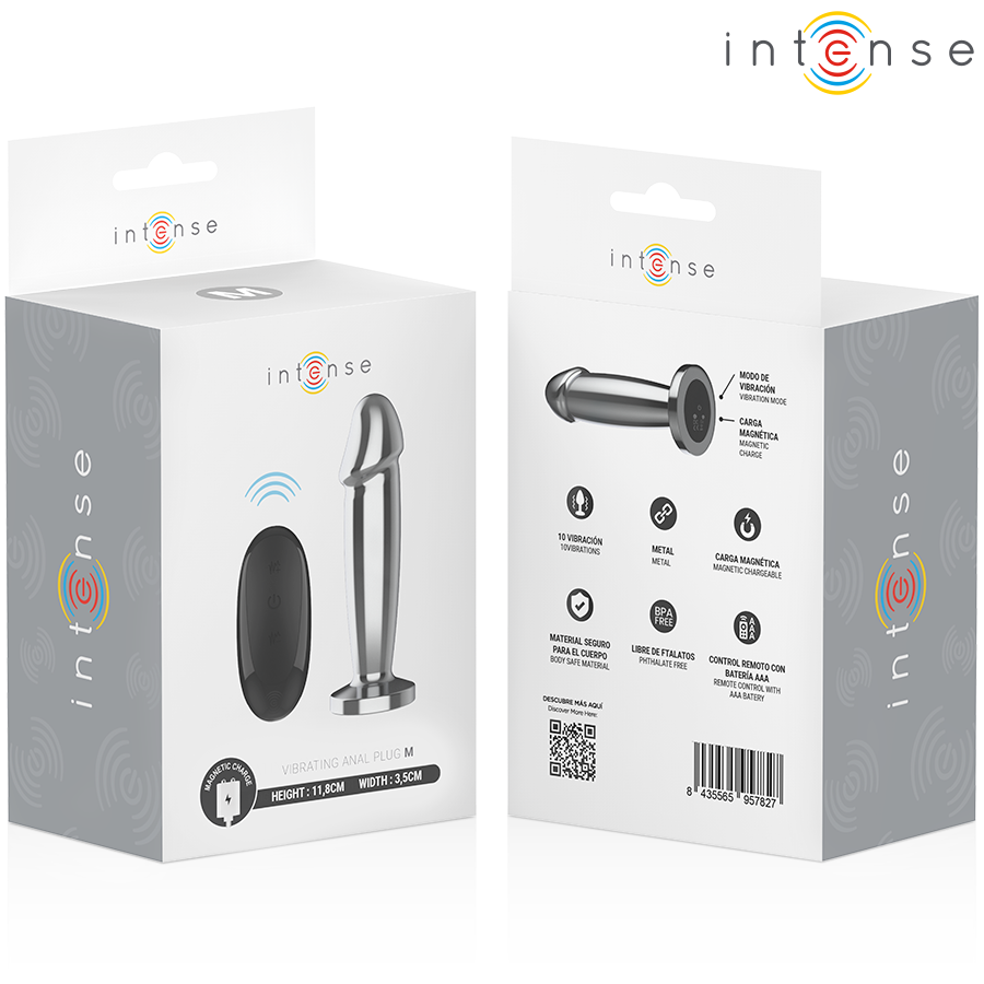 Plug anal métal 10 vibrations - Medium
