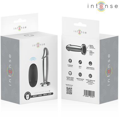Plug anal métal 10 vibrations - Medium