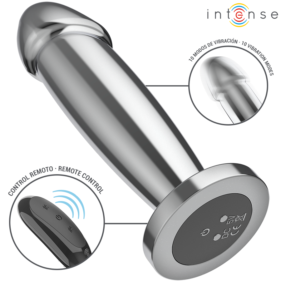 Plug anal métal 10 vibrations - Medium