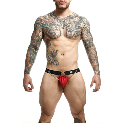 MOB - JOCKSTRAP ROUGE DNGEON AVEC CHAÎNES TAILLE UNIQUE