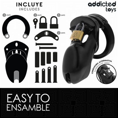 ADDICTED TOYS LOCKED - CAGE À PÉNIS INTERDITE 10 CM