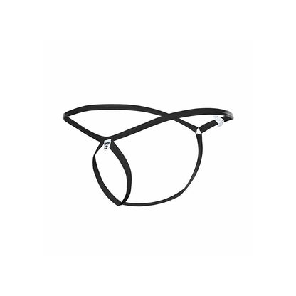 MOB - STRING NOIR EN FORME DE LARME TAILLE S/M