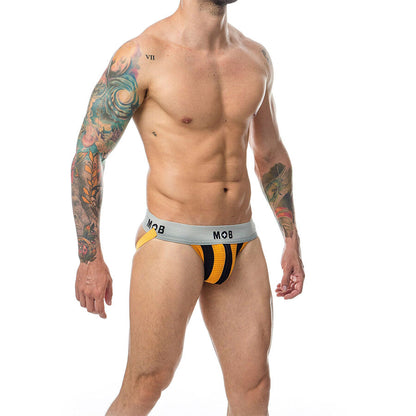 MOB - JOCK CLASSIQUE À RAYURES ORANGE TAILLE L
