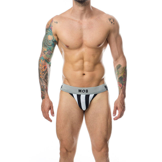 MOB - JOCK BLANC À RAYURES CLASSIQUES TAILLE S