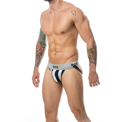 MOB - JOCK BLANC À RAYURES CLASSIQUES TAILLE XXL