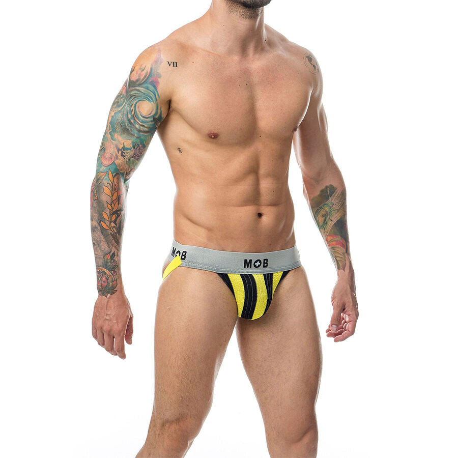 MOB - JOCK CLASSIQUE À RAYURES JAUNE TAILLE S