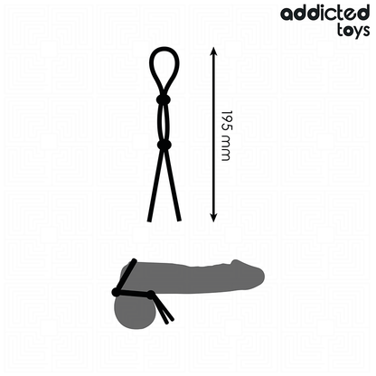 ADDICTED TOYS - CORDE EN SILICONE POUR LE PÉNIS À DOUBLE BOUCLE