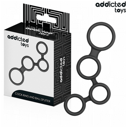 ADDICTED TOYS - ANNEAU PÉNIS AVEC SÉPARATEURS POUR TESTICULES