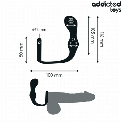 ADDICTED TOYS - PLUG ANAL AVEC ANNEAU MODÈLE 3