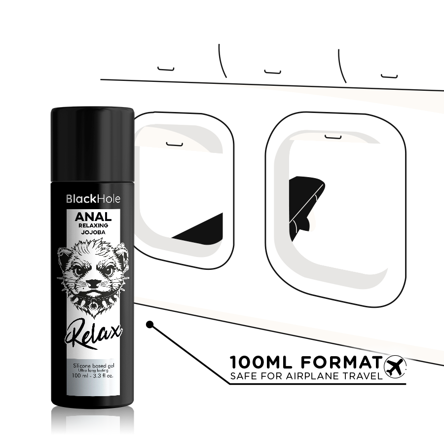BLACK HOLE - RELAXANT ANAL JOJOBA RELAX BASE SILICONE 100 ML