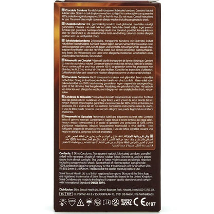 SKINS - PACK DE 8 PRÉSERVATIFS PREMIUM CHOCOLAT