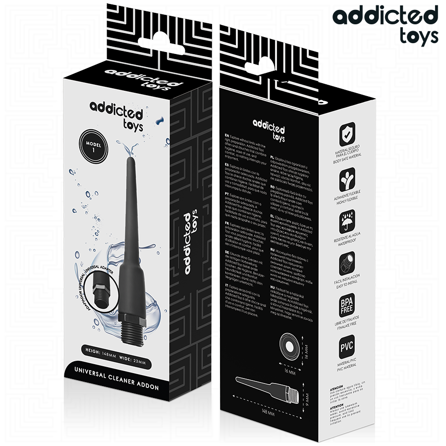 ADDICTED TOYS - NETTOYANT ANAL AVEC ADAPTATEUR UNIVERSEL MODÈLE 1