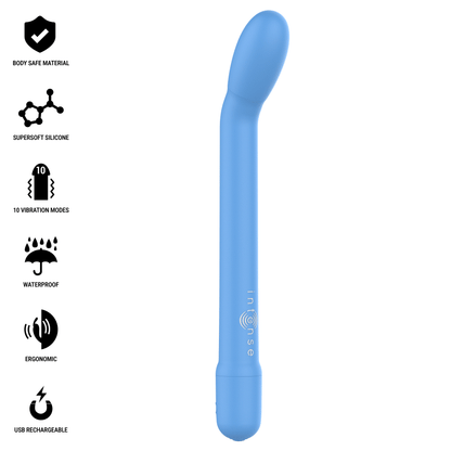 INTENSE - STIMULATEUR DE POINT G RECHARGEABLE KARLIE BLEU