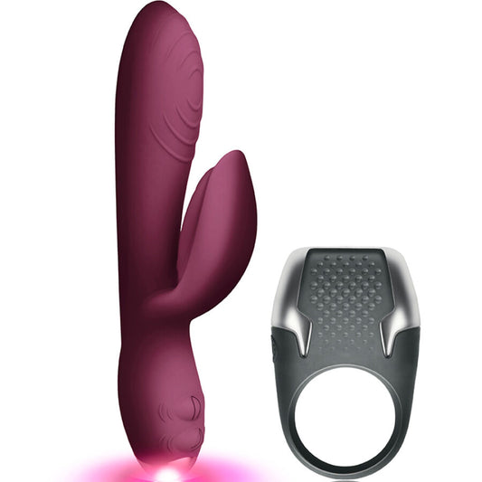 CLIMAXIMUM - LAMOUR KIT VIBRATEUR RABBIT + ANNEAU PÉNITENSIF À LED