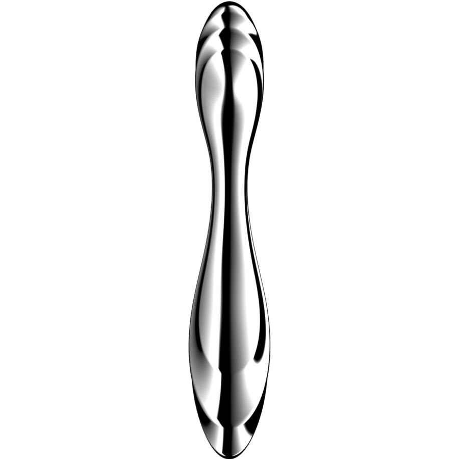 SATISFYER - PURE GRAVITY 2 GODEMICHET DOUBLE EXTRÉMITÉ EN ACIER INOXYDABLE