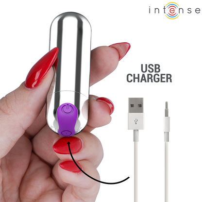 INTENSE - KAREN MINI VIBRANTE RECHARGEABLE ARGENT