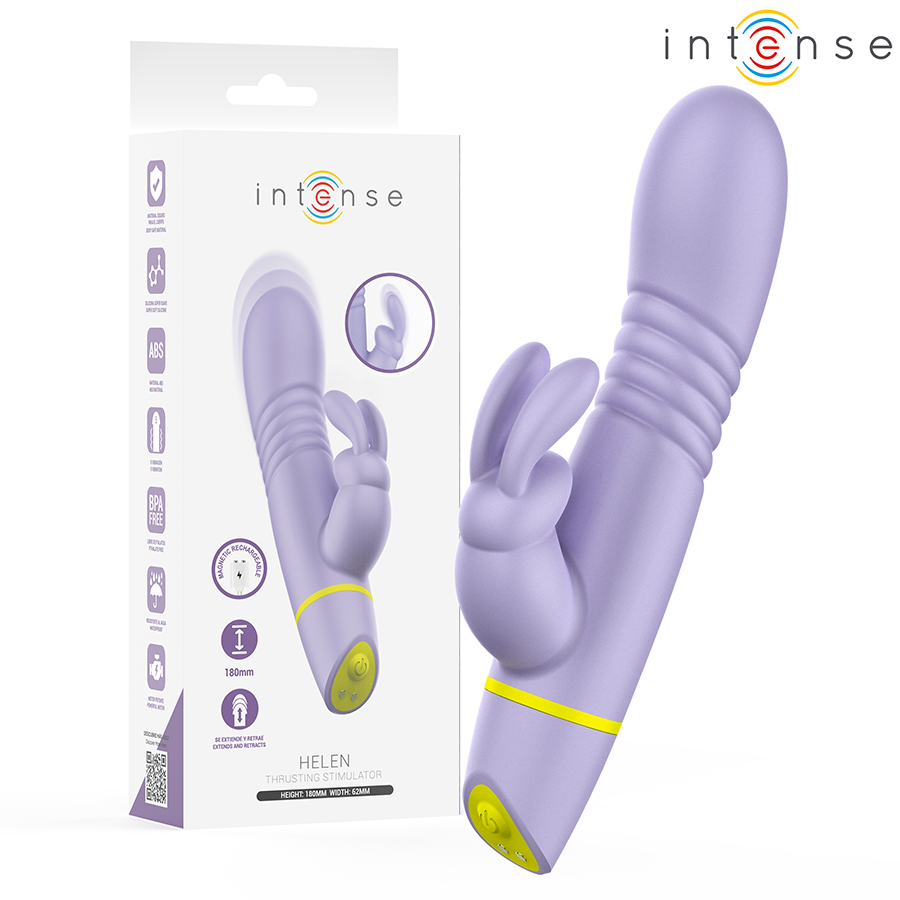 INTENSE - STIMULATEUR ET VIBRATEUR À POUSSÉE HELEN RABBIT