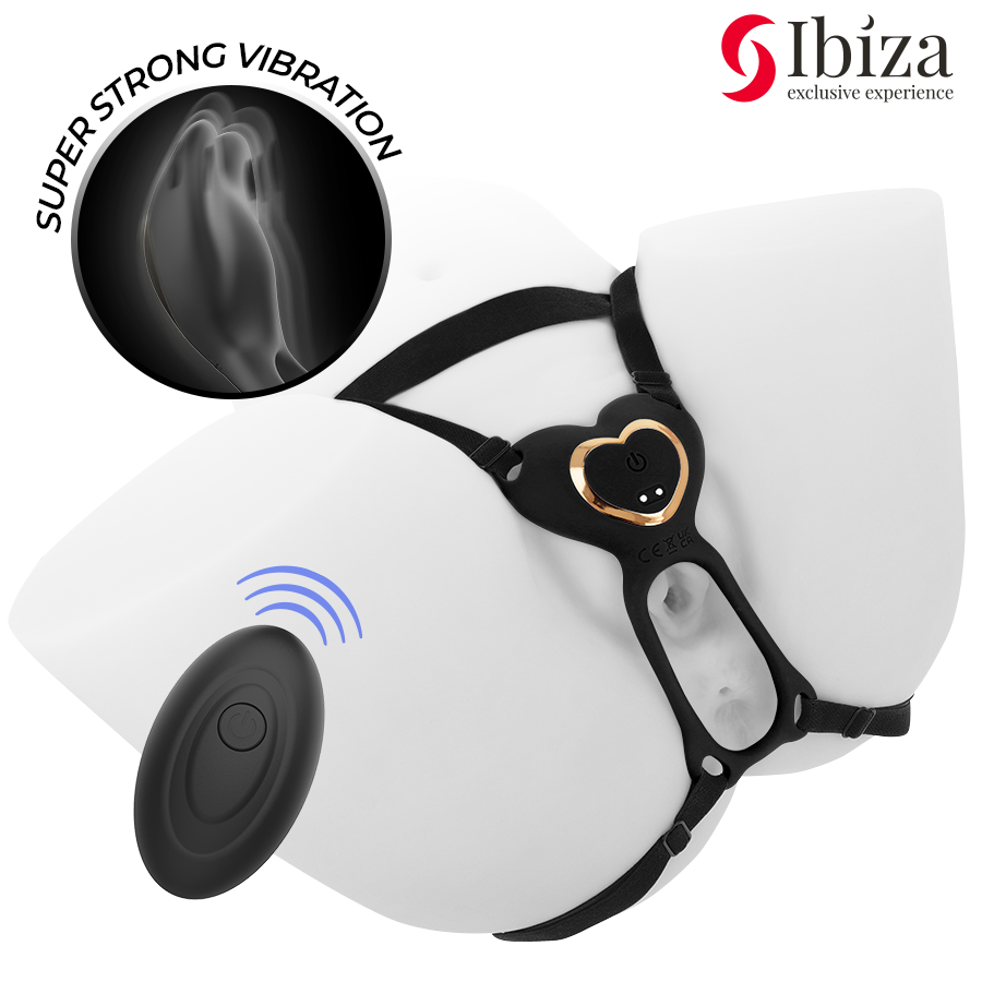 IBIZA - VIBRATEUR COUPLE EN FORME DE CŒUR AVEC TÉLÉCOMMANDE