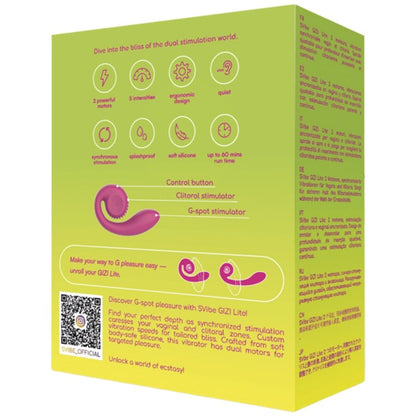 SNAIL VIBE - GIZI LITE VIBRATEUR ROSE DOUBLE POINT G ET CLITORIAL