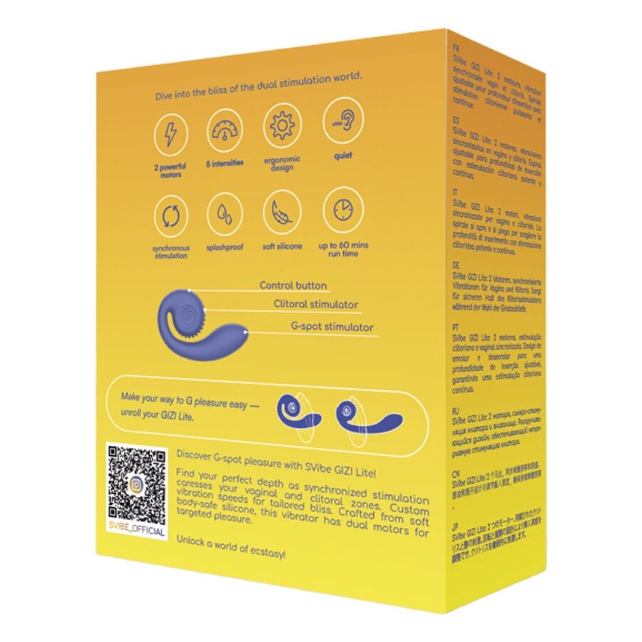 SNAIL VIBE - GIZI LITE VIBRATEUR VIOLET DOUBLE POINT G ET CLITORIAL