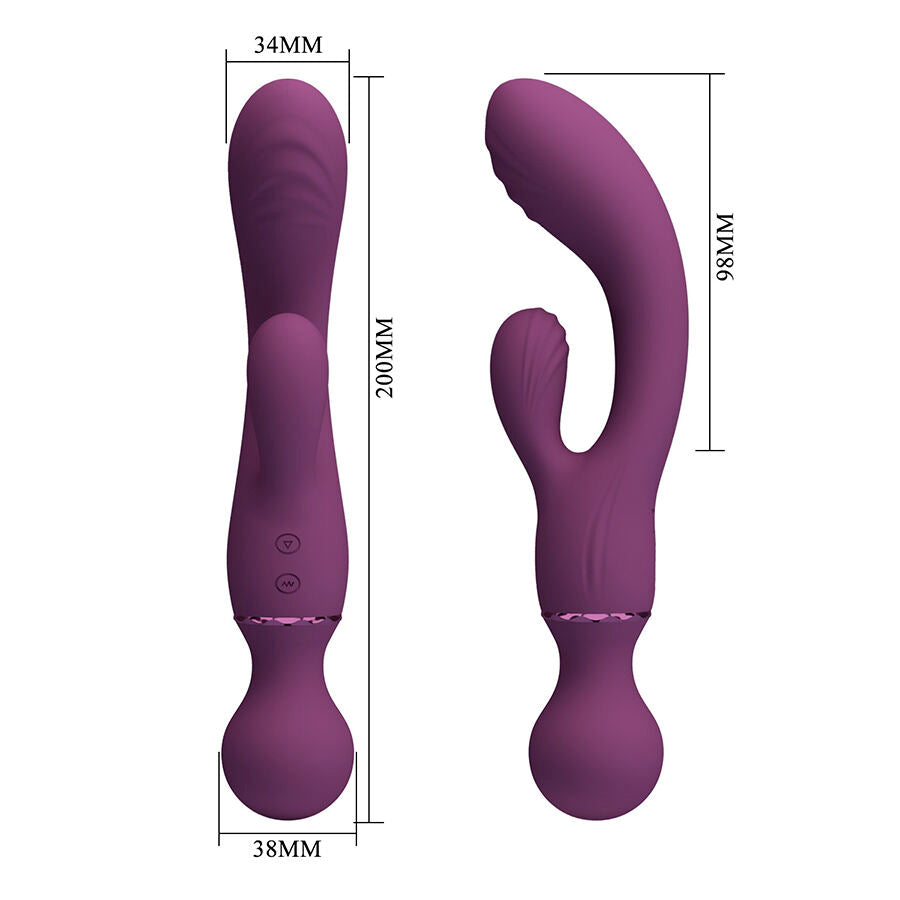 PRETTY LOVE - VIBRATEUR POINT G VIOLET POLYVALENT