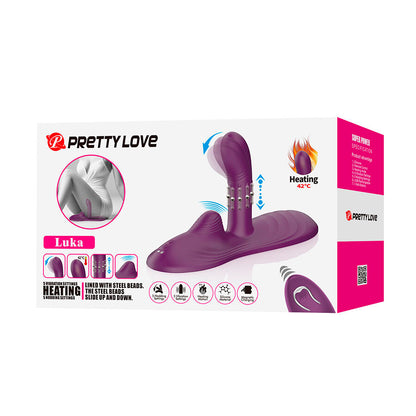 PRETTY LOVE - LUKA VIBRATEUR À POSITION ASSISE AVEC EFFET CHAUFFANT ET TÉLÉCOMMANDE