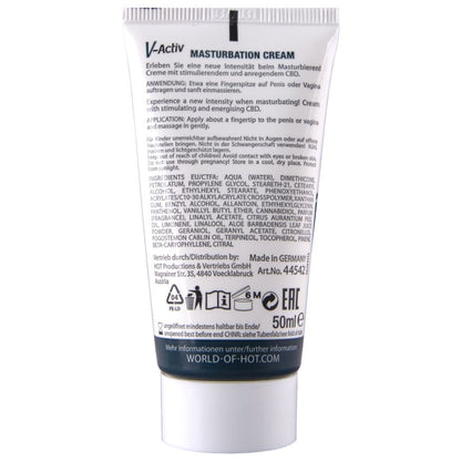 HOT - CRÈME DE MASTURBATION CHAUDE AU CBD UNISEXE 100 ML